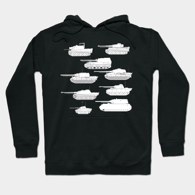 9 real german tanks Hoodie by FAawRay